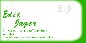 edit jager business card